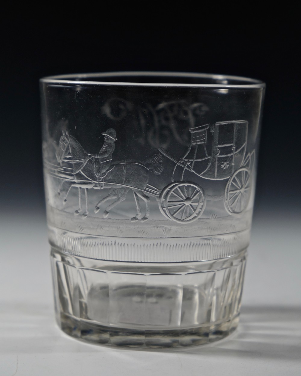 Large engraved coaching tumbler English C1820 View II