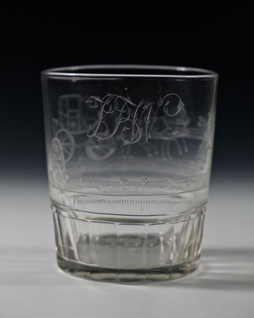 Large engraved coaching tumbler English C1820 View IV