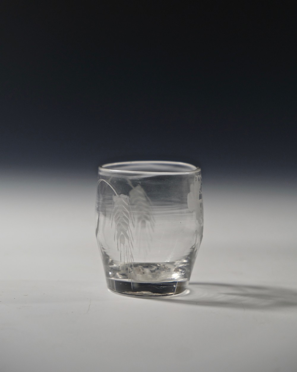 Small tumbler engraved hops and barley C1780/90. View V