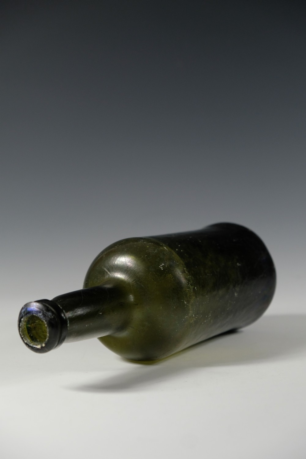 Dark green cylinder wine bottle English C1780 View IV