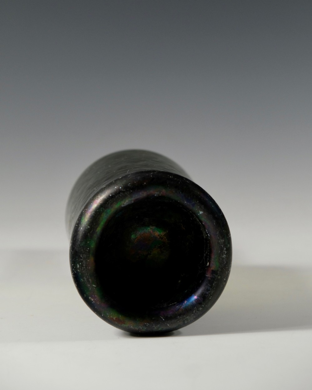 Dark green cylinder wine bottle English C1780 View VI