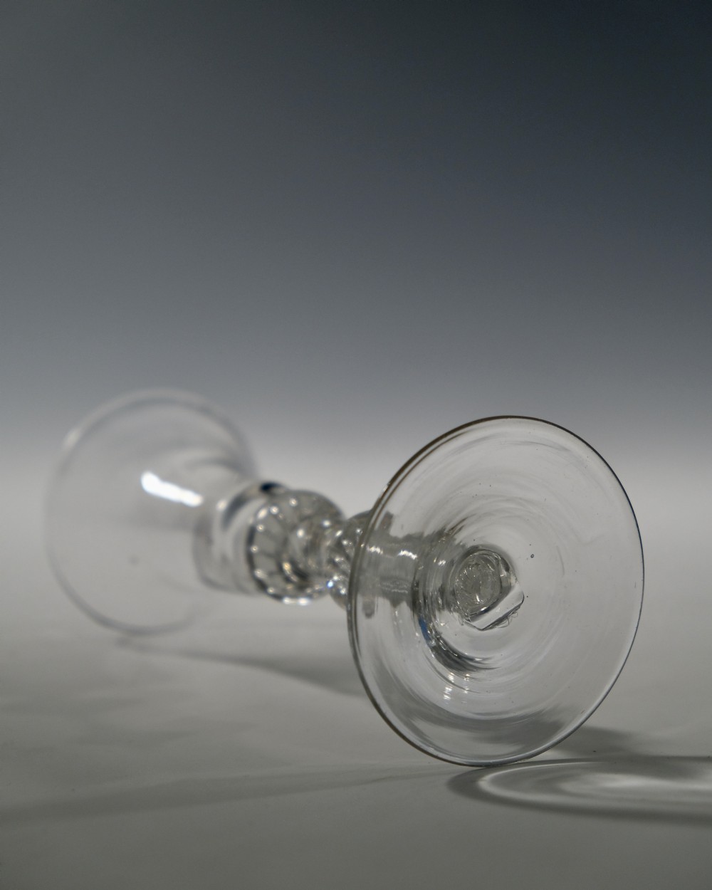 Double knopped air twist wine glass C1755 View V