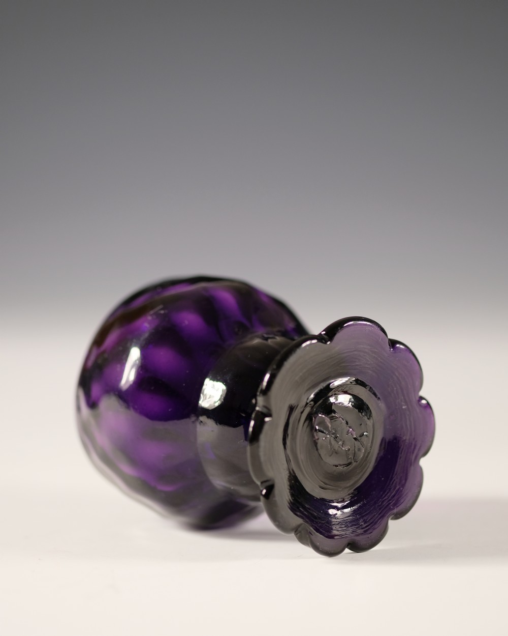 Amethyst bonnet glass English c1780 View III
