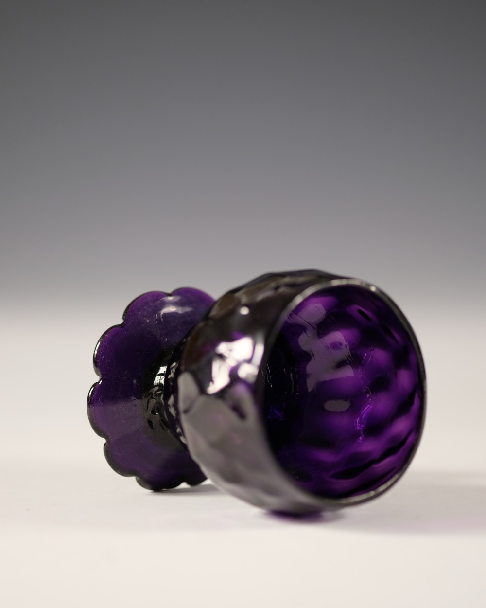 Amethyst bonnet glass English c1780 View V