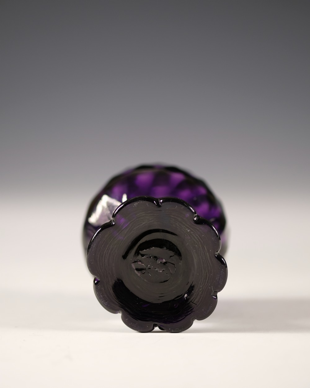 Amethyst bonnet glass English c1780 View VI
