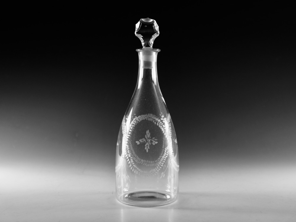Antique glass - taper decanter English c1780