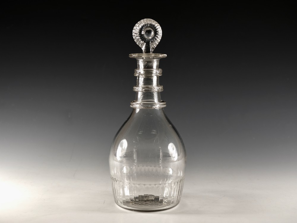 Antique glass - decanter Irish c1810