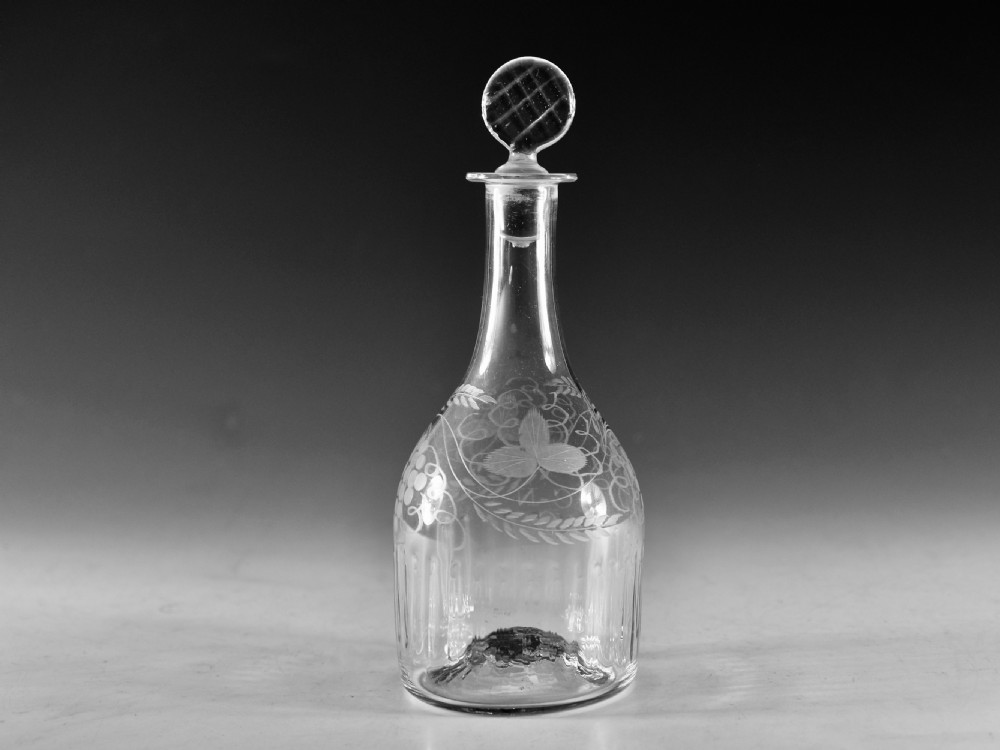 Antique glass - decanter Irish c1800 View IV