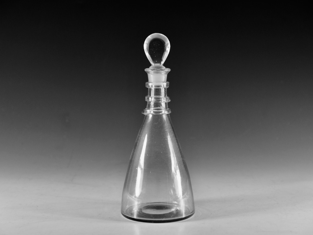 Antique glass - small taper decanter English c1810 View III