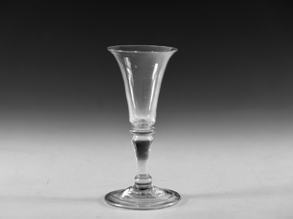 Antique glass - balustroid gin glass English c1740