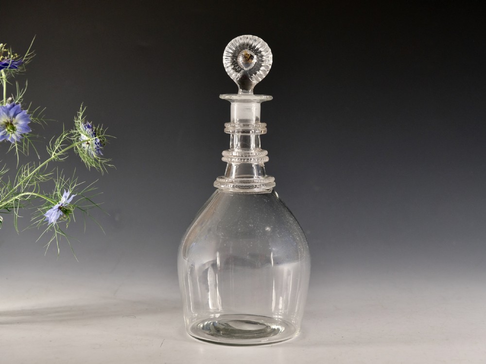 Antique glass - decanter Irish c1820