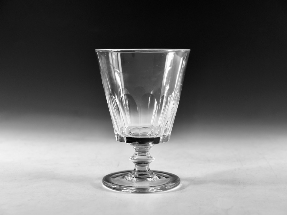 Antique glass - bucket bowl rummer English c1830