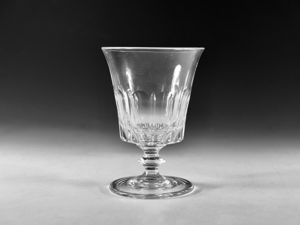Antique glass - bucket bowl rummer English c1830