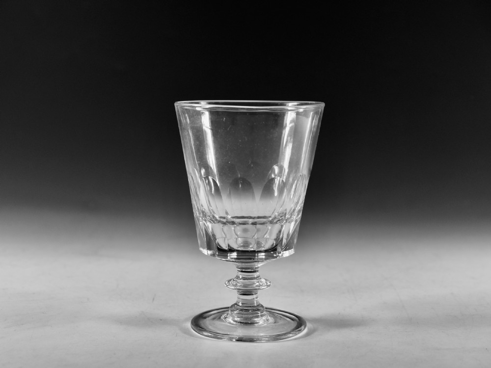 Antique glass - bucket bowl rummer English c1830