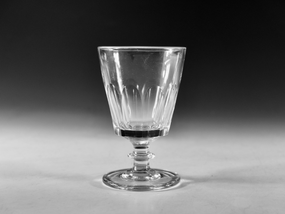 Antique glass - bucket bowl rummer English c1830