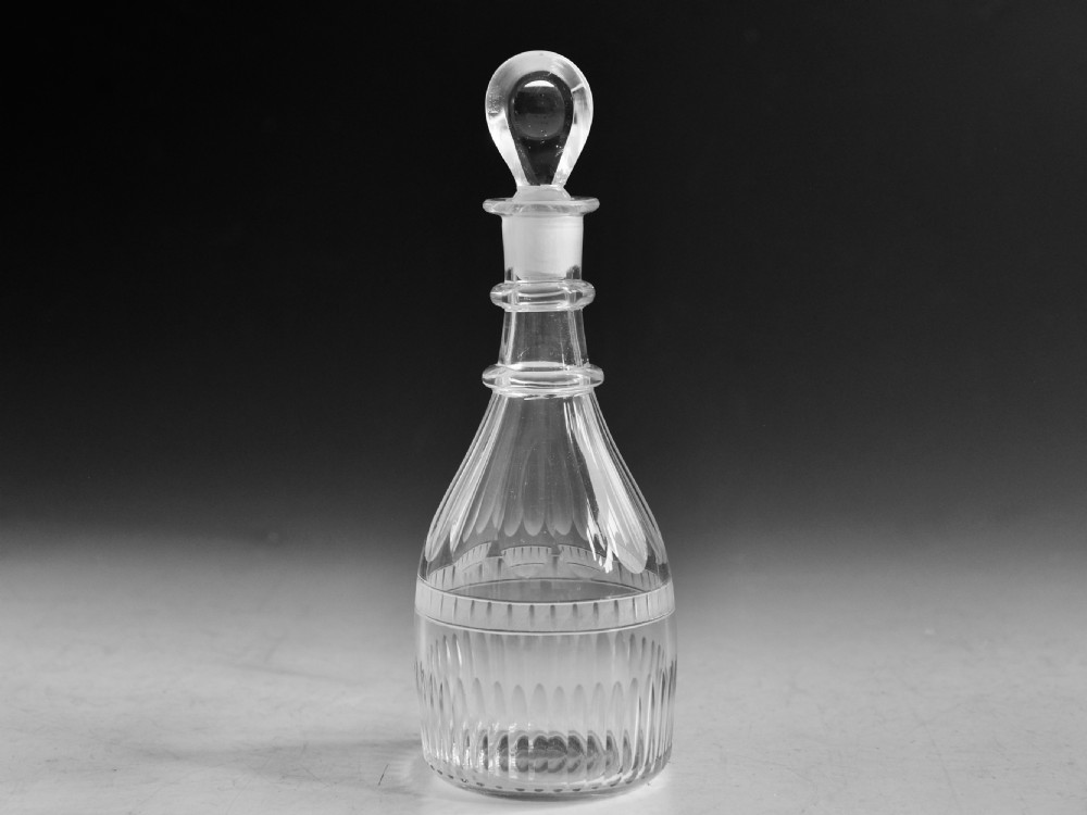 Antique glass decanter half size English c1810 View III