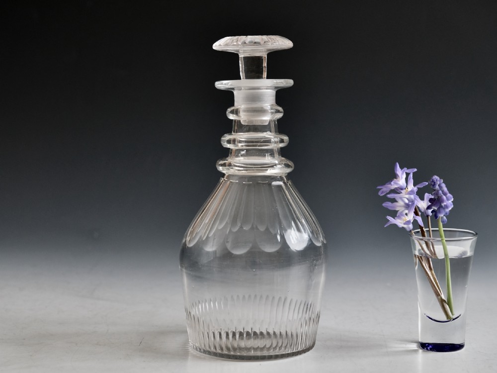Antique glass decanter English c1830 View II