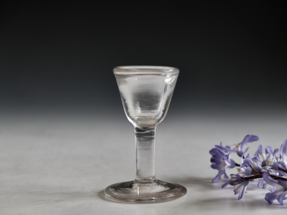Antique glass toasting glass English mid 18th century