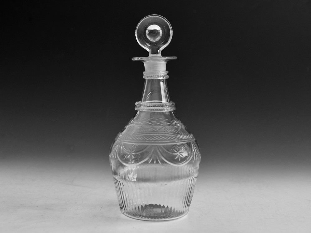 Antique glass decanter Irish c1800 View III