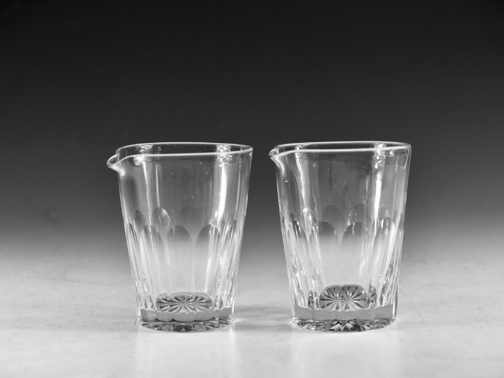 Antique glass pair of Irish mixing tumblers c1840