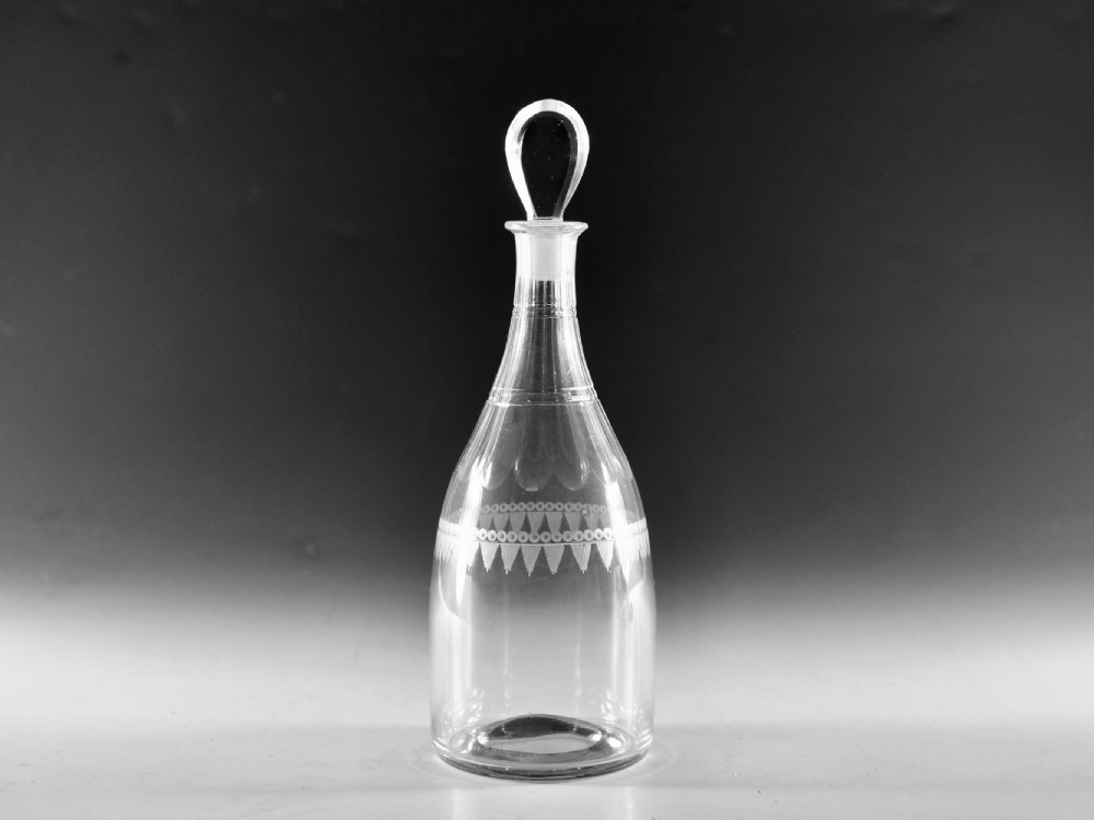 Antique glass taper decanter English c1810