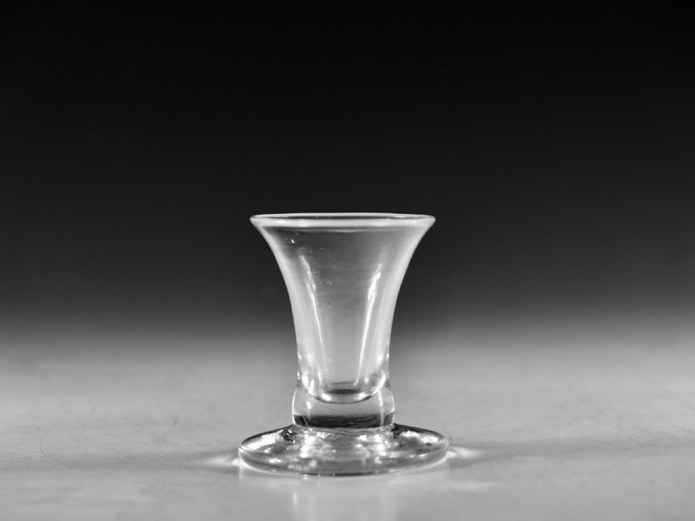 Antique glass firing glass English c1780