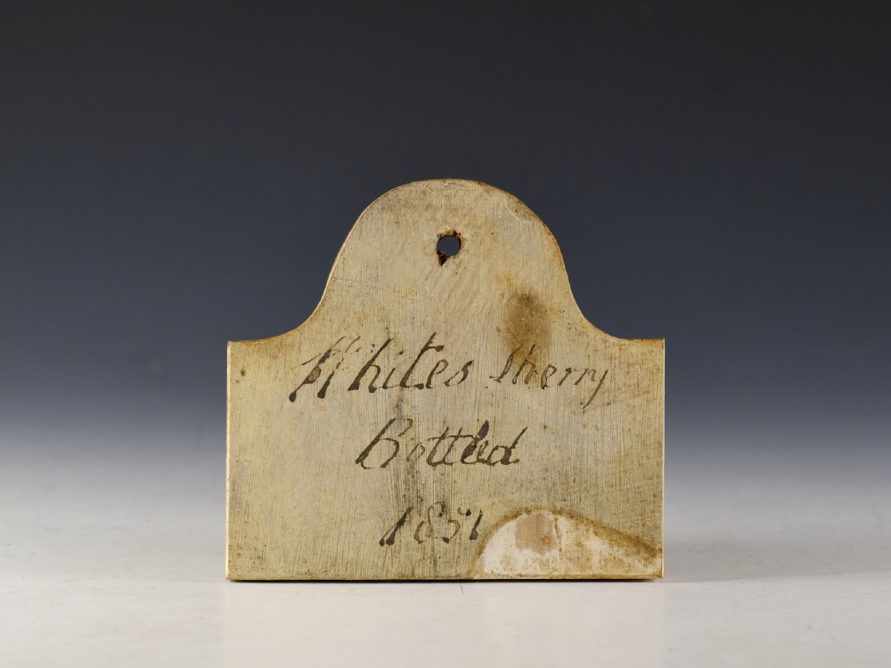 Bin label Whites Sherry 1851 Mid 19th century