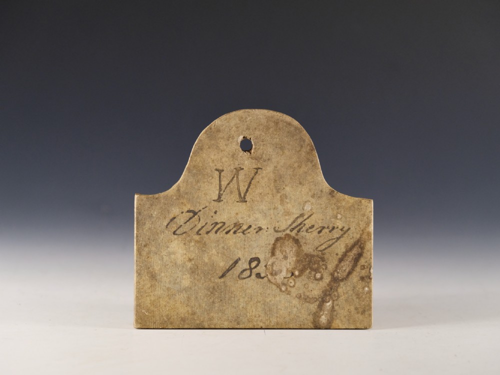 Bin label W Dinner Sherry Mid 19th century
