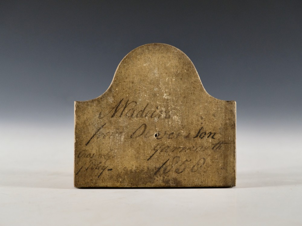 Bin label wooden Madeira mid 19th century
