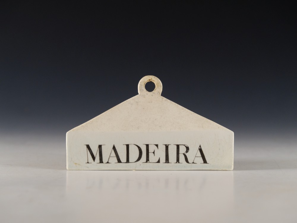 Bin label Madeira English early 19th century