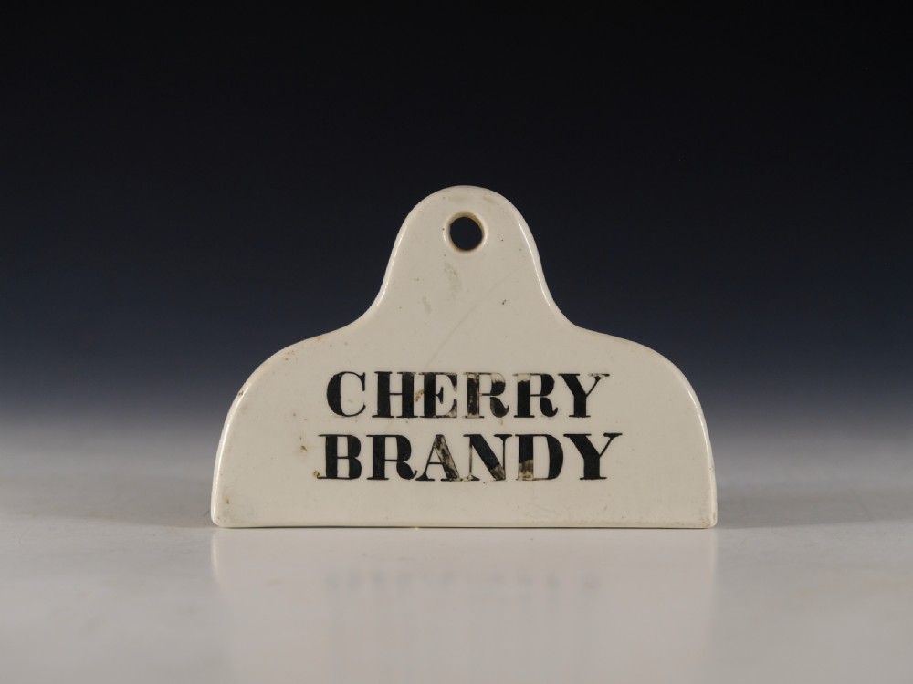 Bin label Cherry Brandy English Mid 19th century