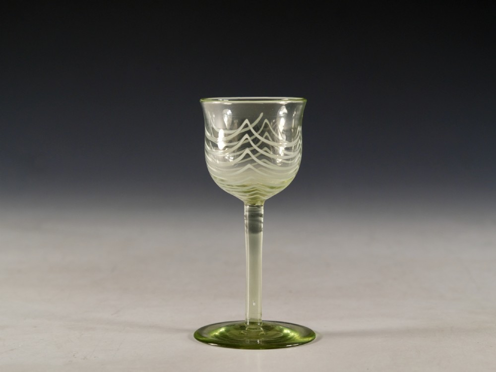 Antique glass liqueur glass Harry Powell Whitefriars 1901