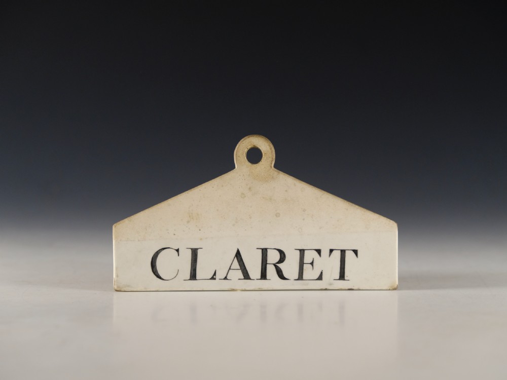 Bin label Claret English Mid 19th century