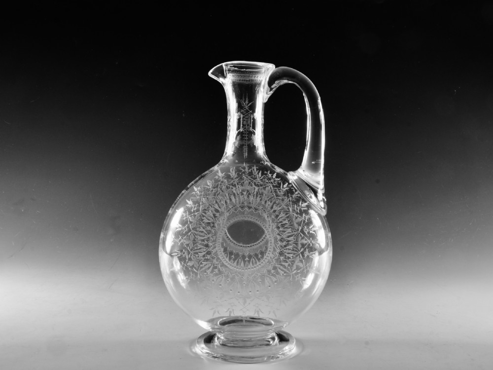 Antique glass claret jug magnum English c1870