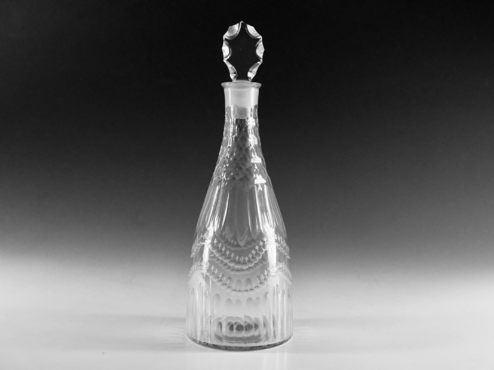 Antique glass decanter taper English c1780