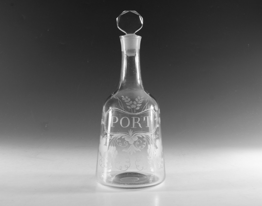 Antique glass port mallet decanter English c1770