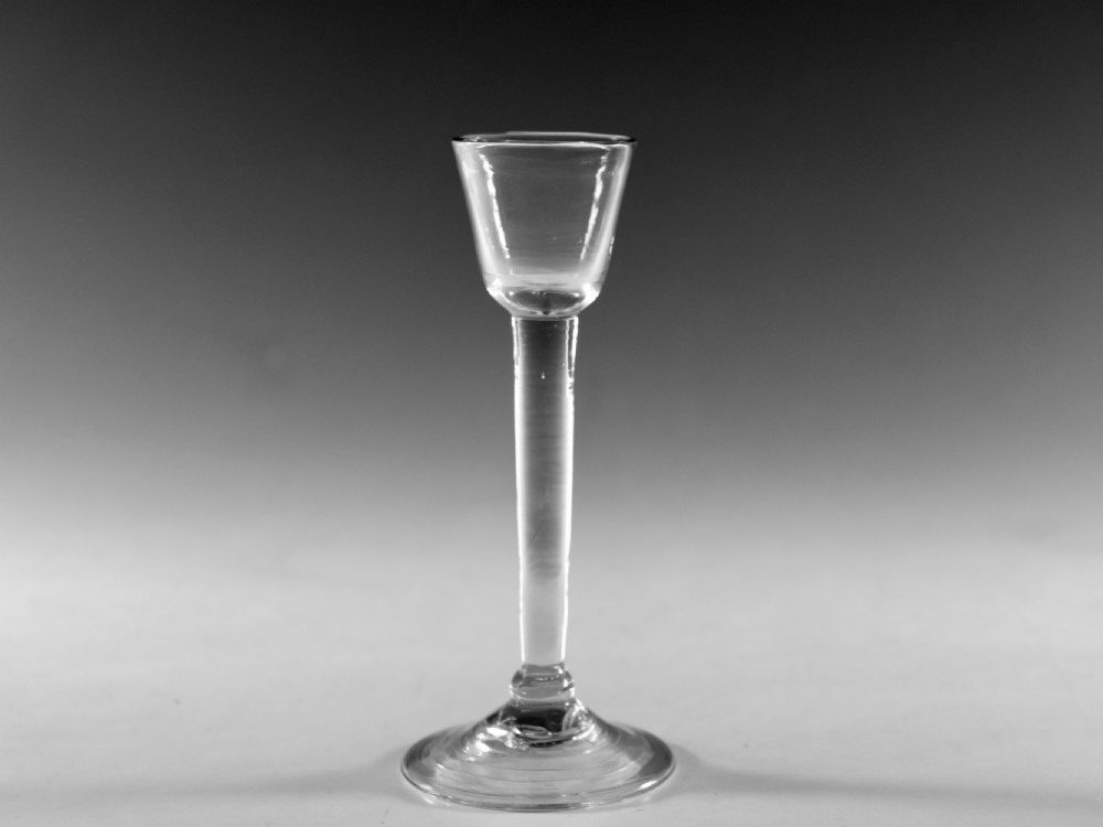 Antique glass cordial glass English c1740