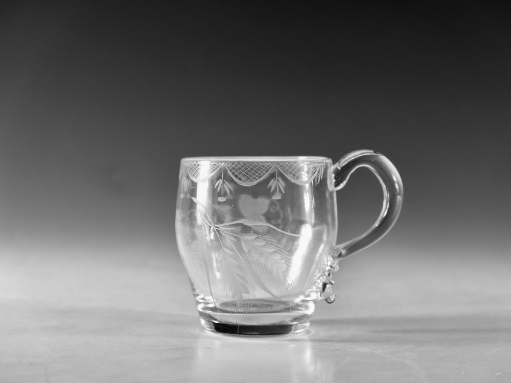 Antique glass - small mug English c1790