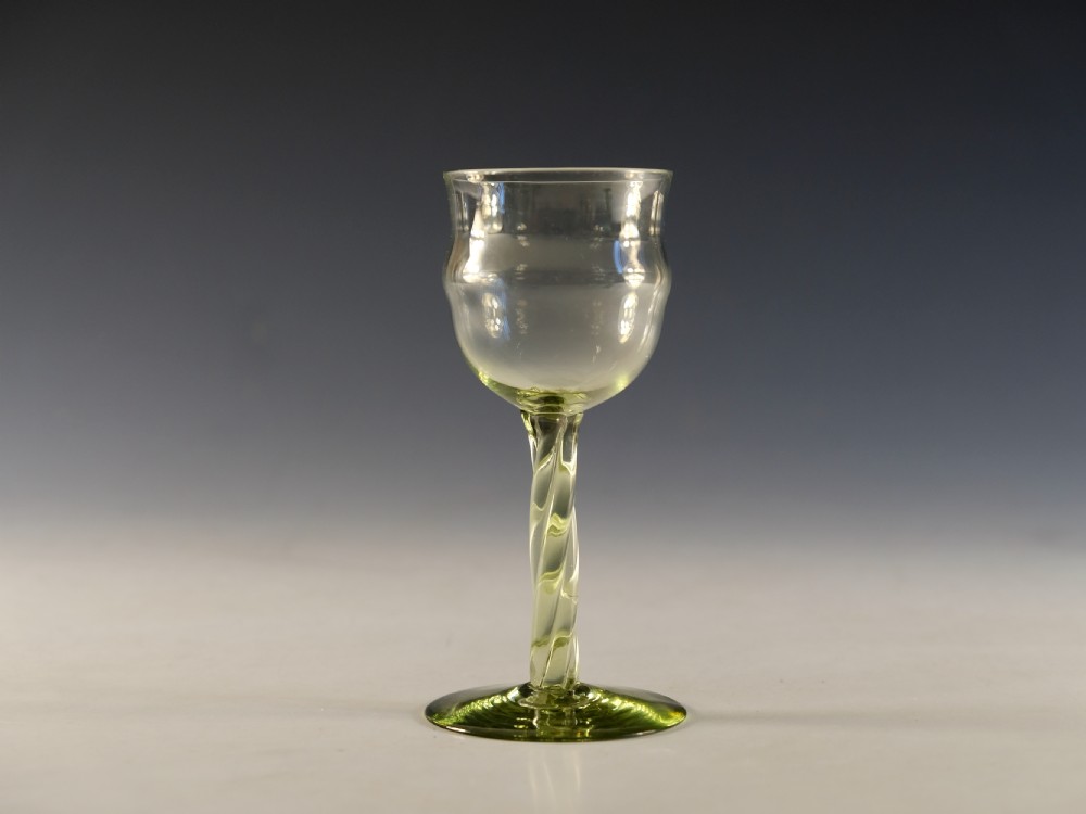 Antique glass - wine glass designed by Philip Webb C1870-80