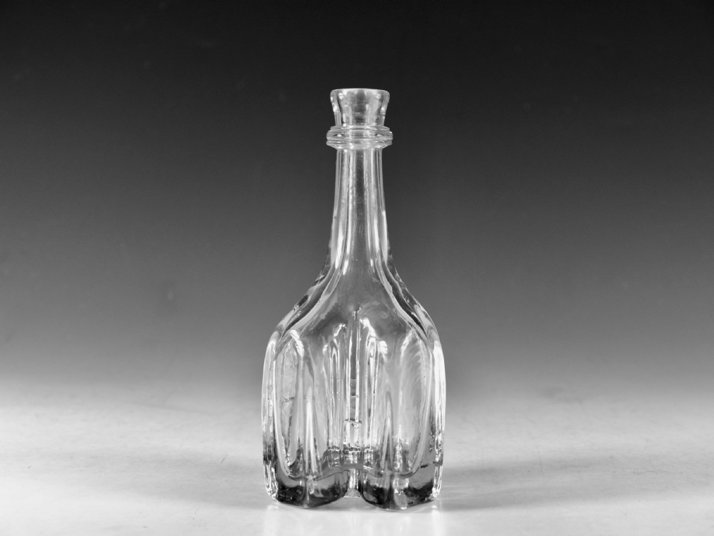 Antique glass - cruciform serving bottle English c1730