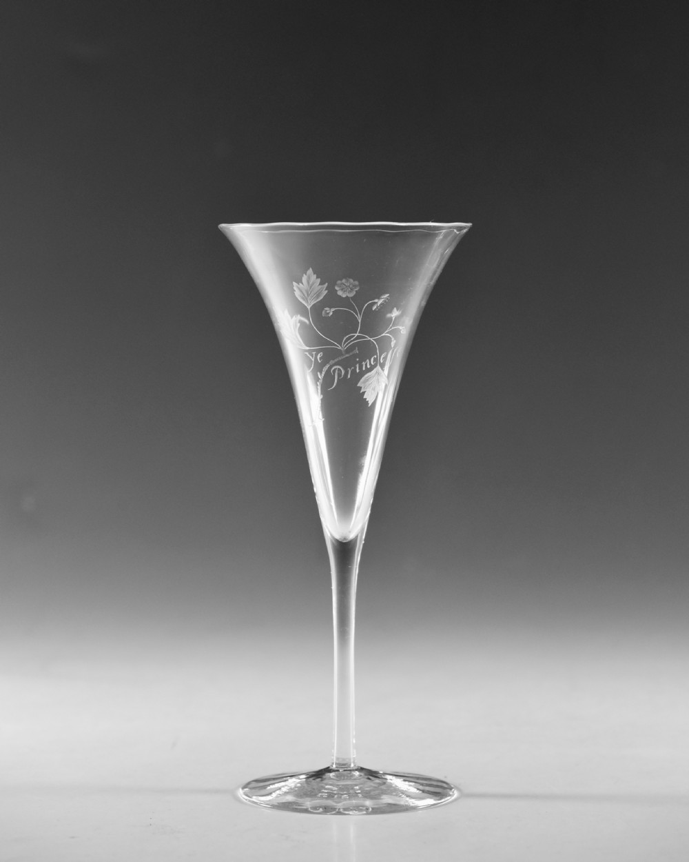 Antique glass - wine flute Powell Whitefris c1900 View II