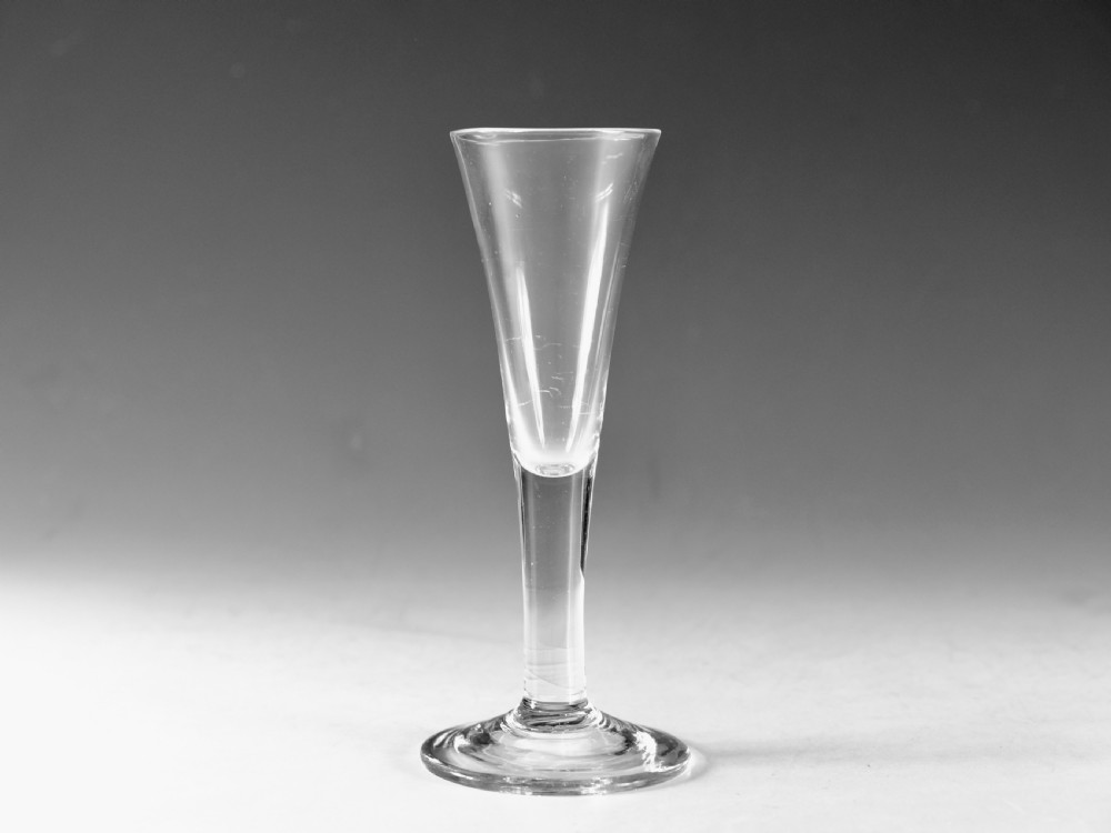 Antique glass - pain stem ale flute English c1760