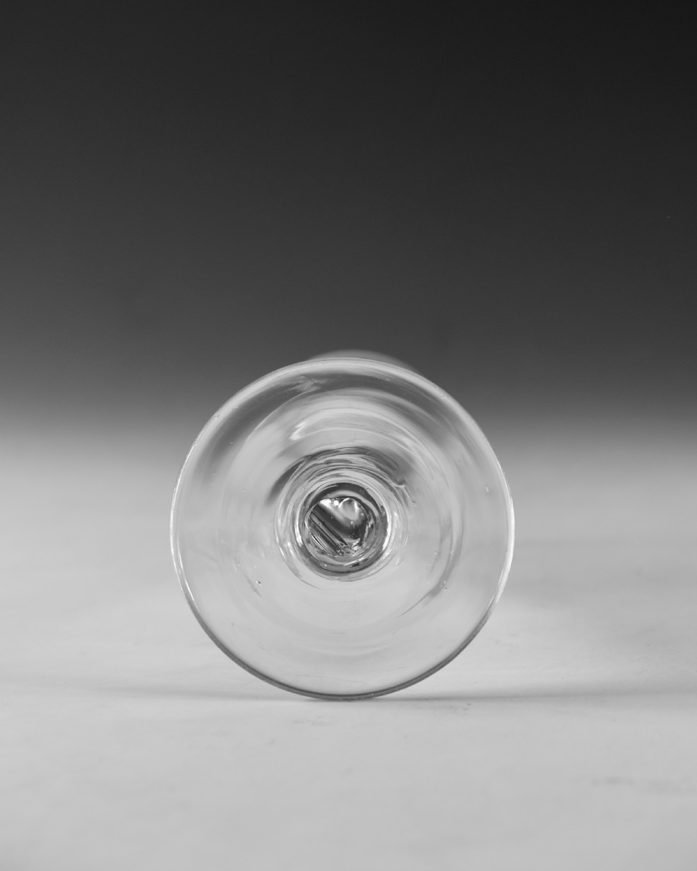 Antique glass - pain stem ale flute English c1760 View VI