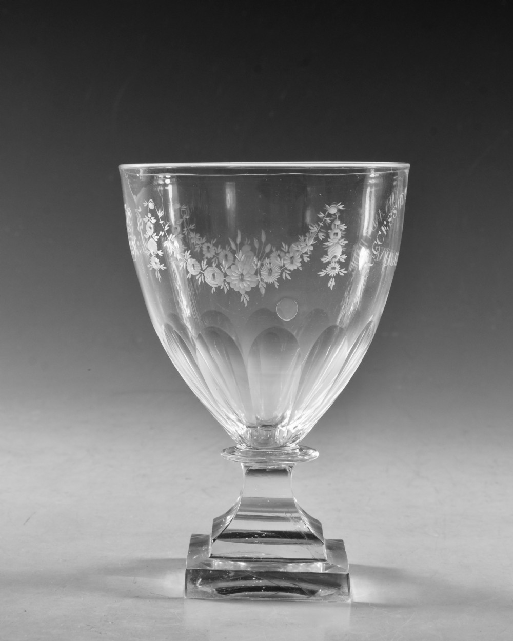 Antique glass - rummer English c1800 View V