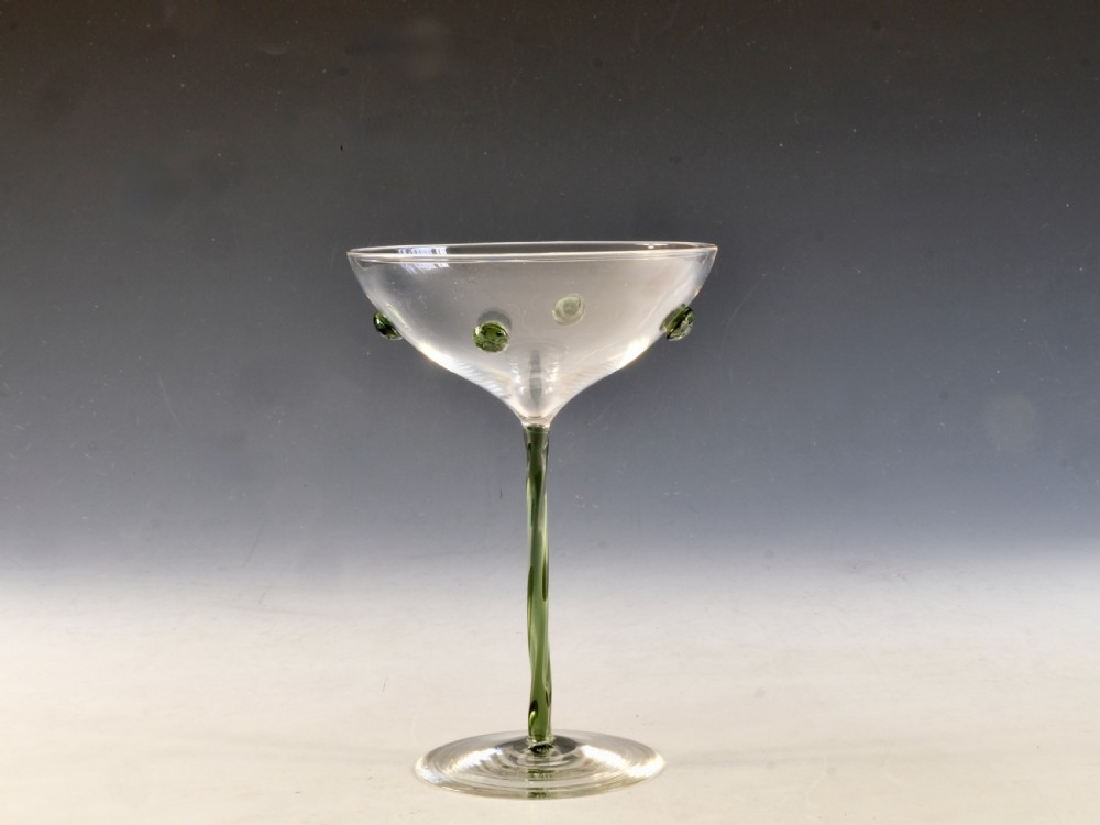 Antique glass - champagne glass Powell Whitefriars c1900