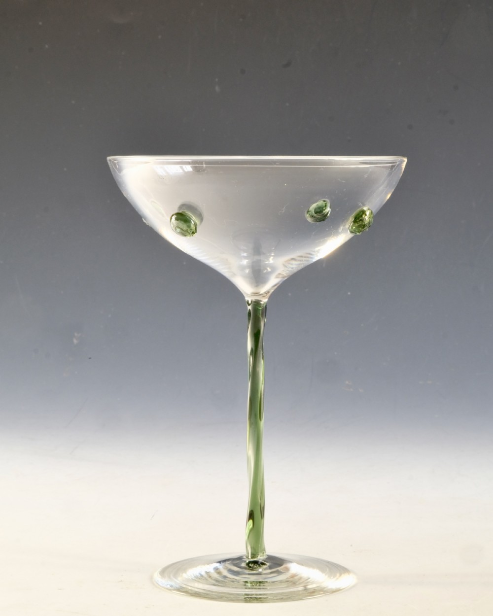 Antique glass - champagne glass Powell Whitefriars c1900 View II