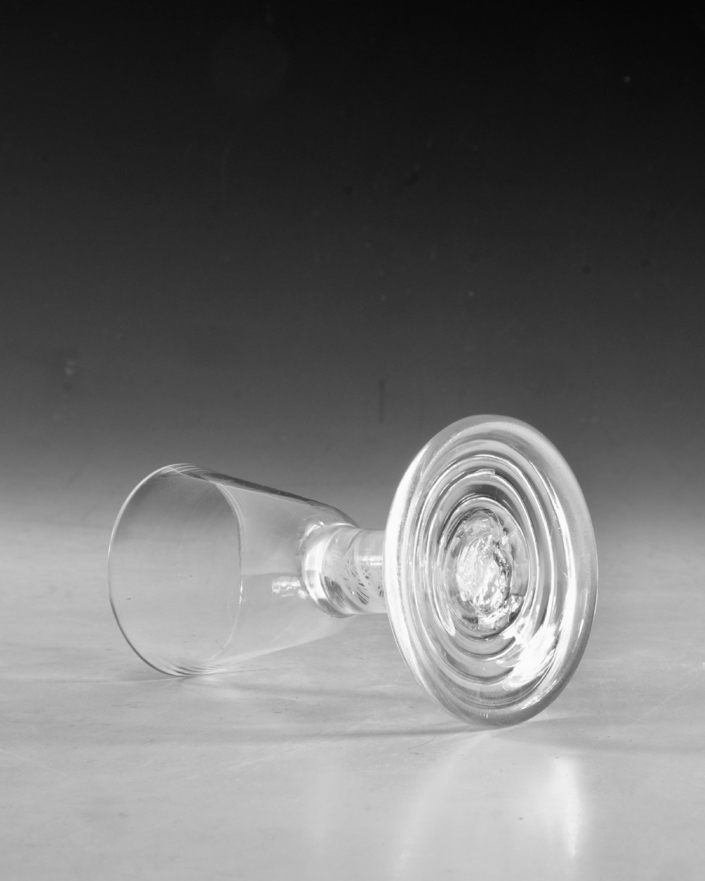 Antique glass - opaque twist firing glass English c1765 View III