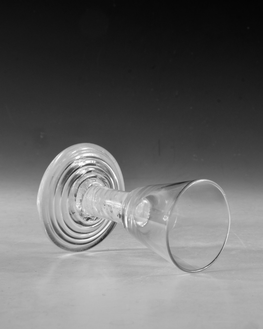 Antique glass - opaque twist firing glass English c1765 View IV