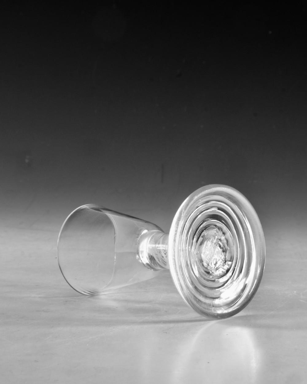 Antique glass - opaque twist firing glass English c1765 View V