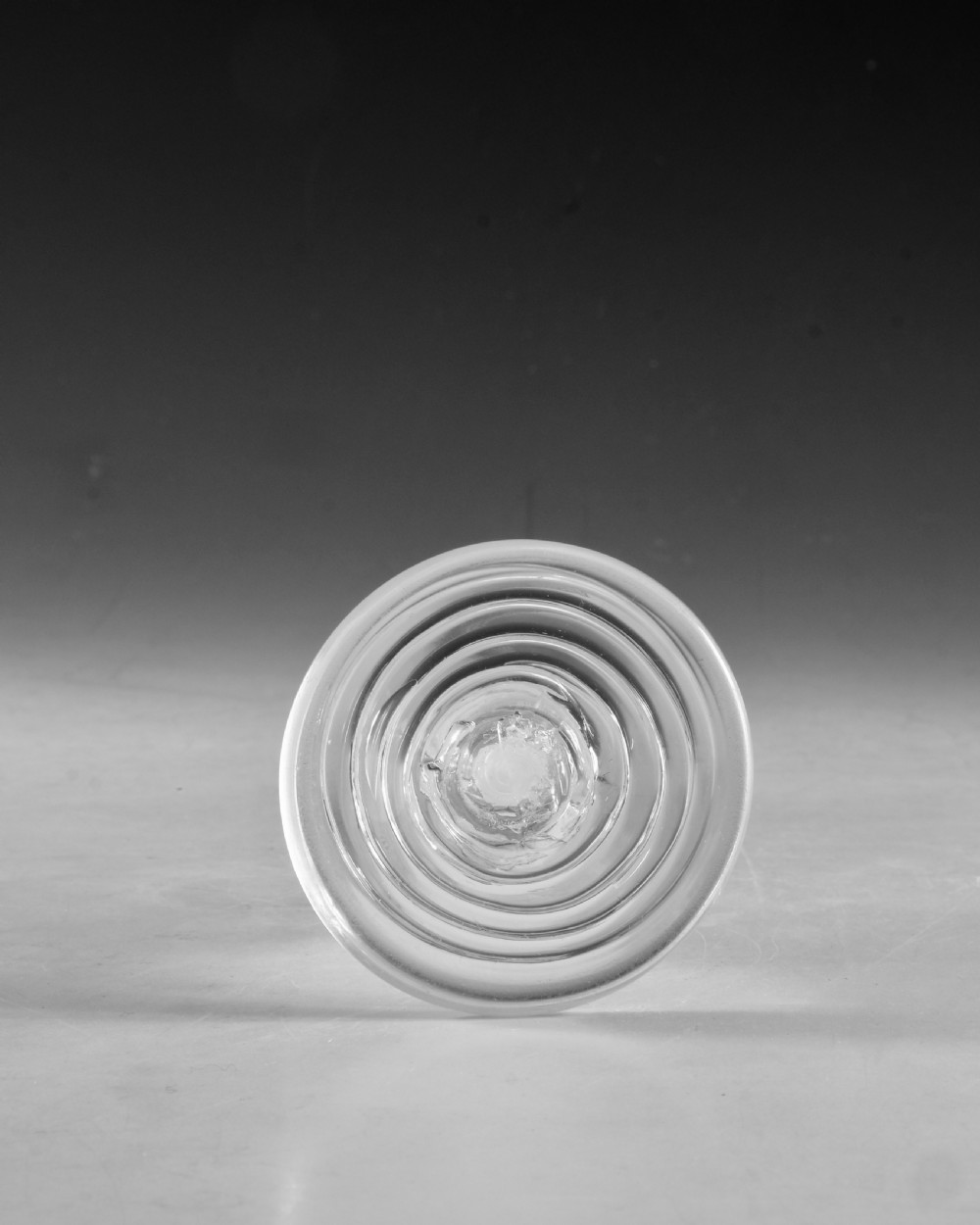 Antique glass - opaque twist firing glass English c1765 View VI